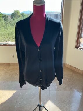 next Black V-Neck Button Cardigan